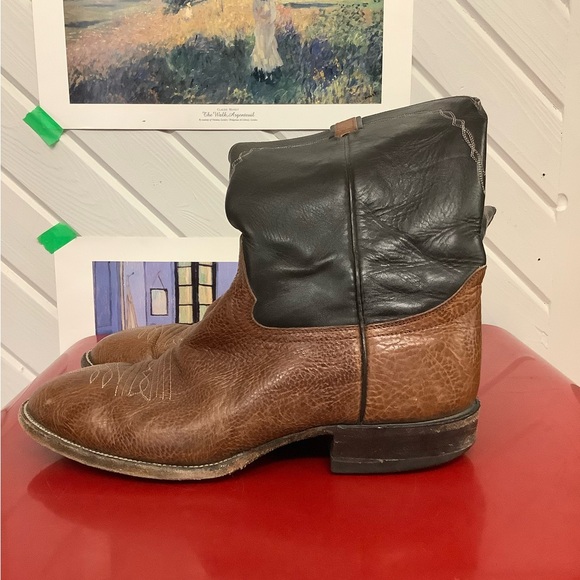 Vintage Hondo Brown Leather Cowboy Boots - Picture 3 of 6